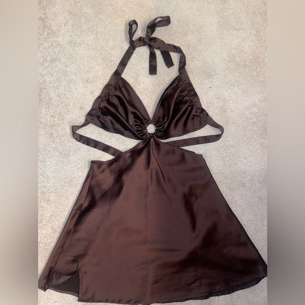 Brown Peppermayo cut out dress